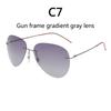 BOYSEEN Ultra Light Titanium Polarized Sunglasses Photochromic Frameless Sun Glasses Driving Fishing Goggles For Day And Night