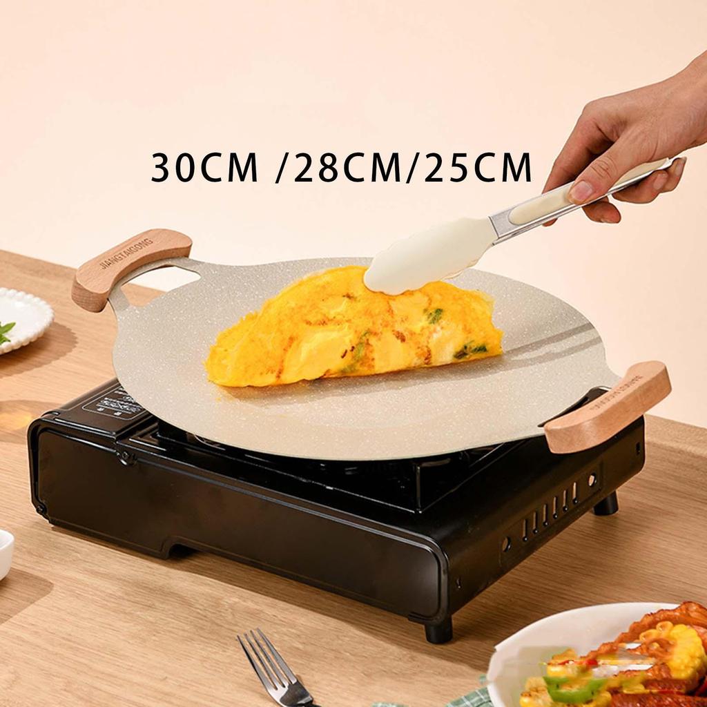 BBQ Grill Pan Barbecue with Handles Frying Nonstick Griddle for Camping Indoor