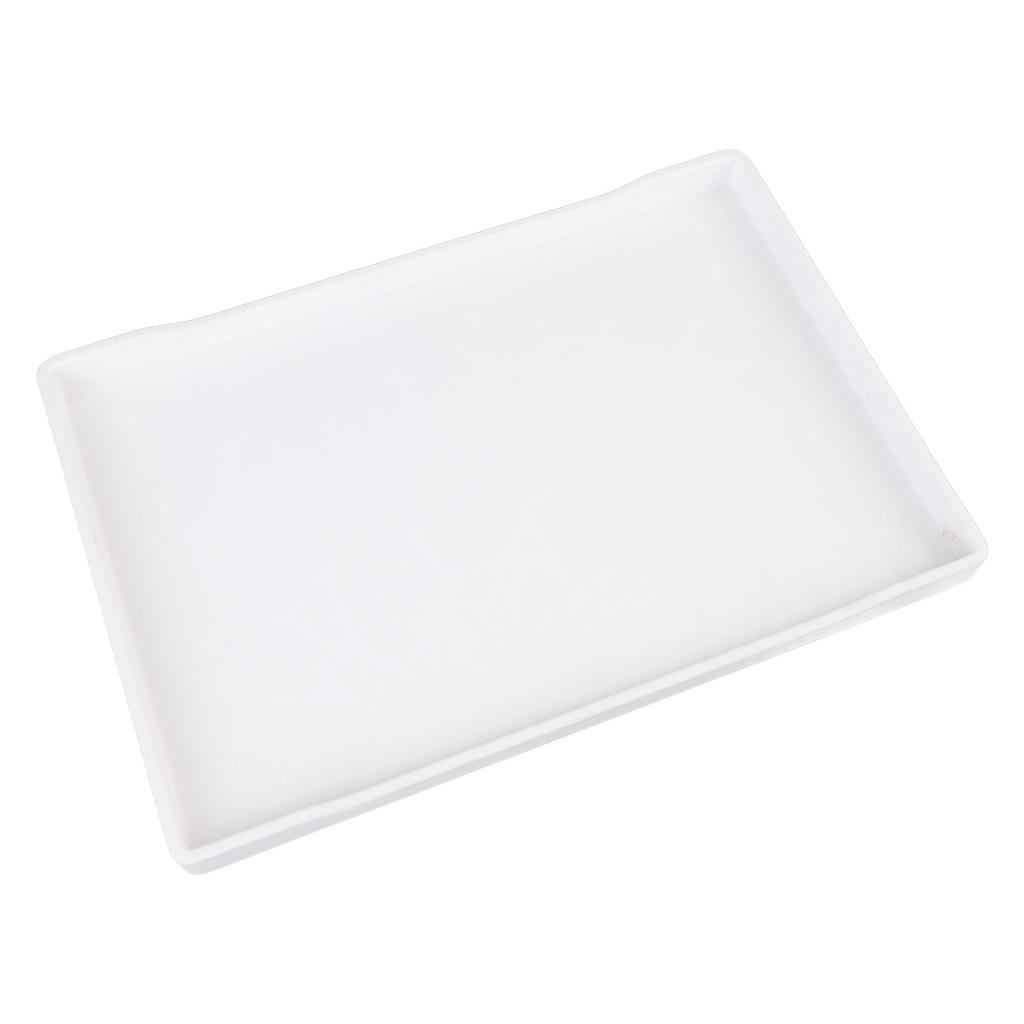 Plastserveringsbricka 23x33 cm Stor Återanvändbar Rektangulär Festbricka för Teservis Frukt Efterrätter Serveringsbricka
