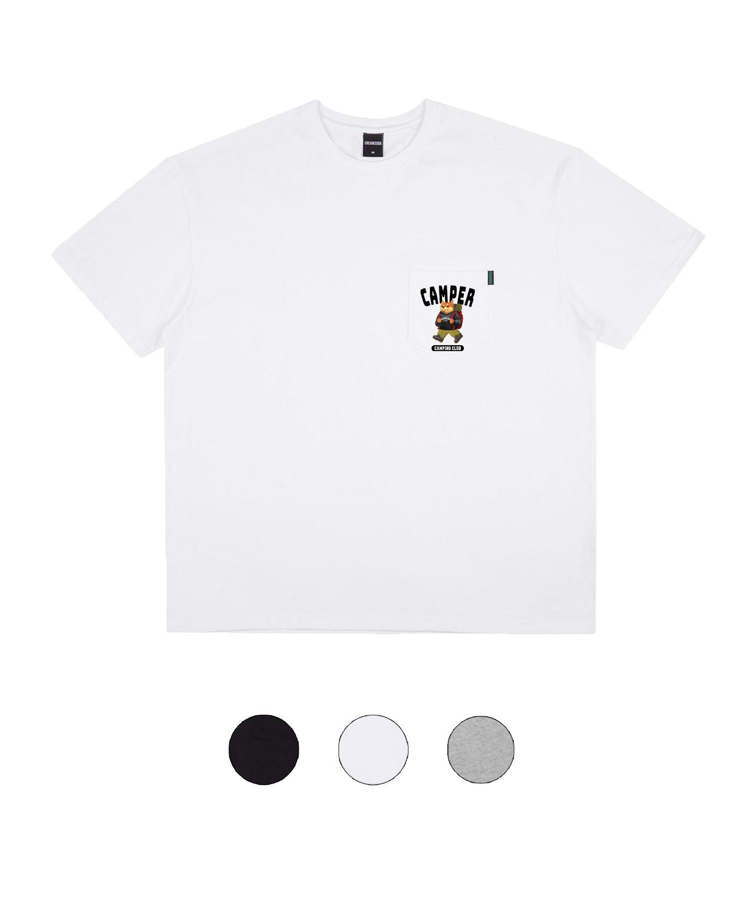 Cream Soda Lab Camping Club Pocket T-Shirt White/Xl(3)