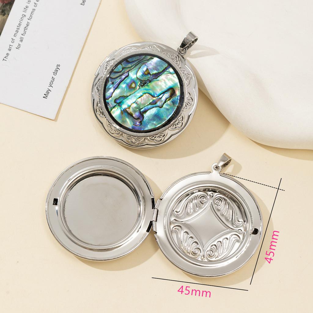 Copper Abalone Shell Pendant Necklace With Minimalist Design For Summer Jewelry Collection