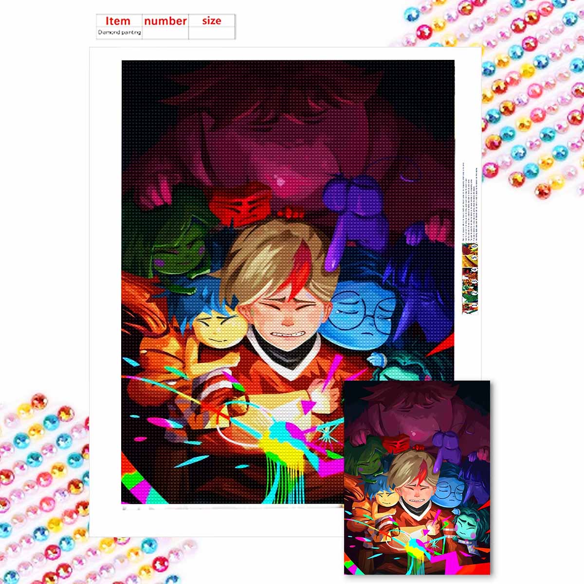 

Full Round Diamond Painting The Interwoven Emotions Art Rhinestone Picture Mosaic DIY 5D Cross Stitch Embroidery Home Decoration Round 20x30cm