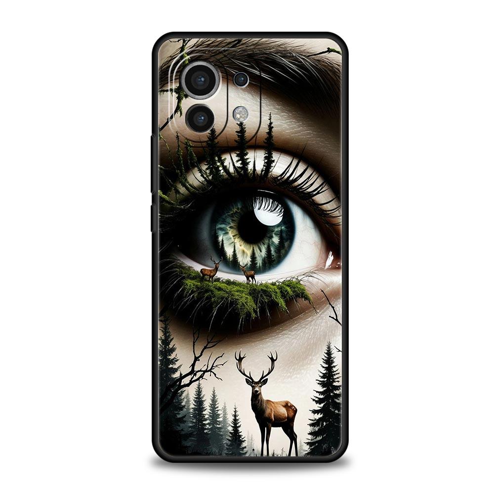 Fashion Eyelashes Eyes Phone Case Cover for Xiaomi Mi 17 15 14 13 12 11 Ultra 15T 14T 13T 12T 11T Pro Lite 5G Soft TPU Shell Bag