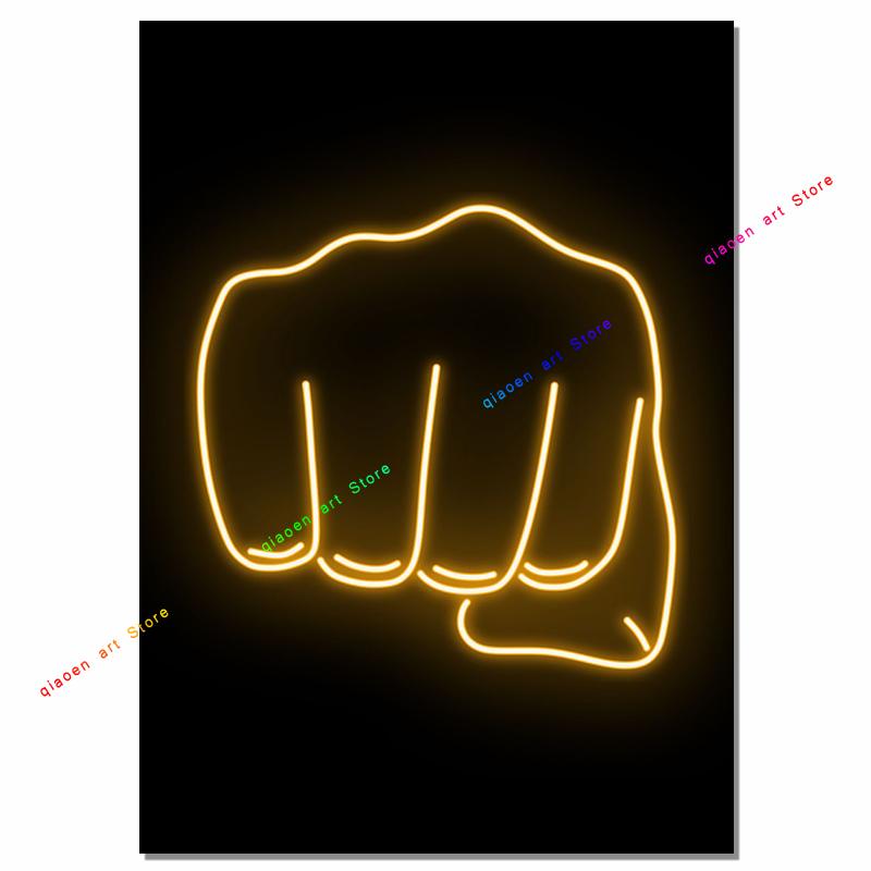 Neon Signs Sign Sign Coconut Palm Pineapple Rose Neon Effect Canvas Painting Wall Art Print Painting for Room Home Decor