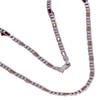 Silver Plated 4Mm Three Room One Necklace Popular Jewelry Side Necklace Plain Chain Sweater Chain Accessories