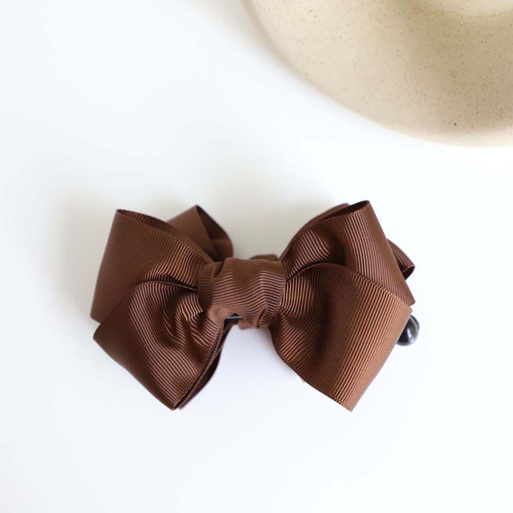 Bow Temperament Ponytail Holder Headwear Banana Clip Korean Style Vertical Clip Women Hair Clip