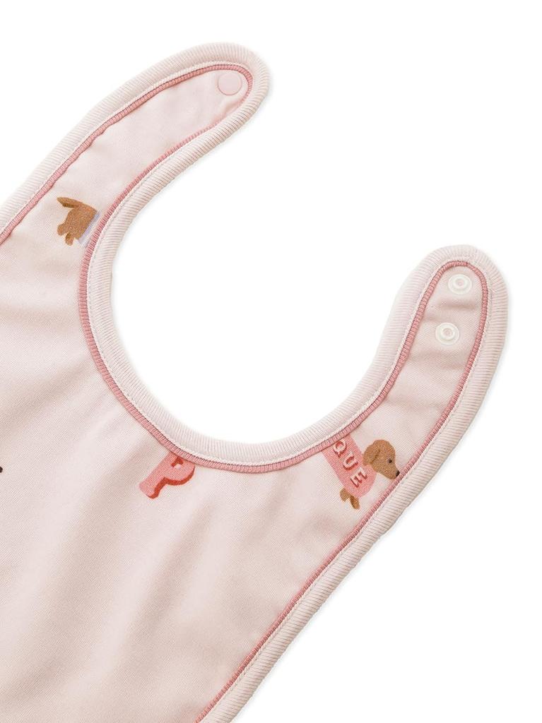 Gelato Pique BABY Dachshund Print Bib Unisex Baby Free Size (PBGG255749) Pink,