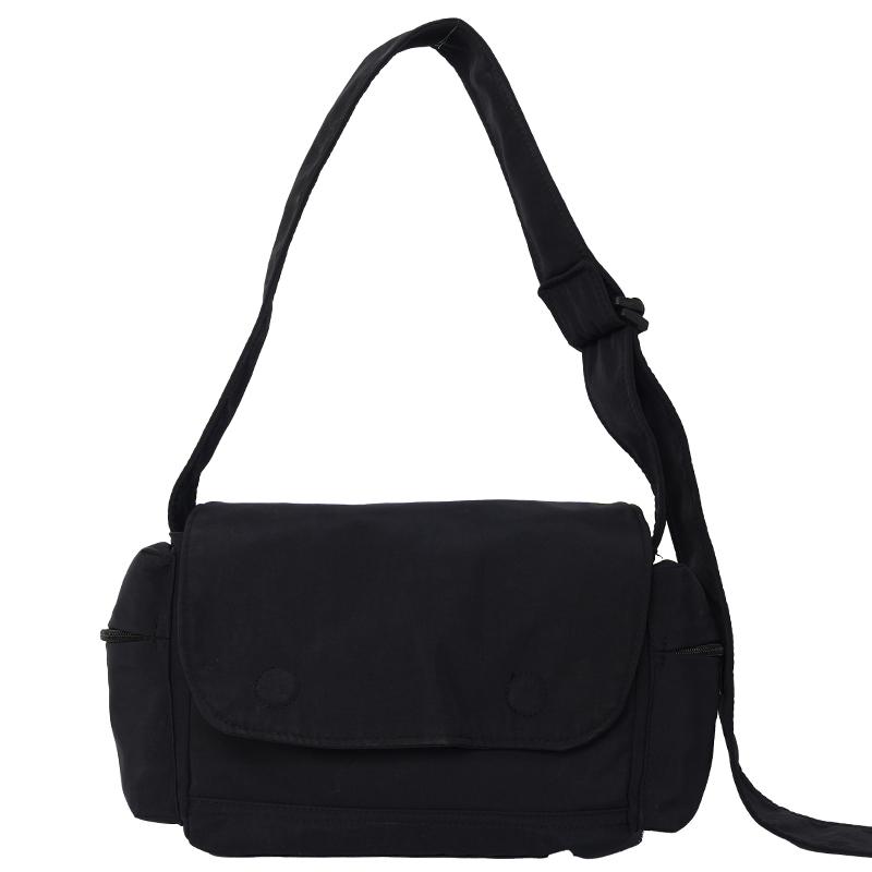 Women's Casual Nylon Crossbody Bag Lightweight Large Capacity Shoulder Bag Messenger Bag for Daily Work School Travel Solid Color Simple Style