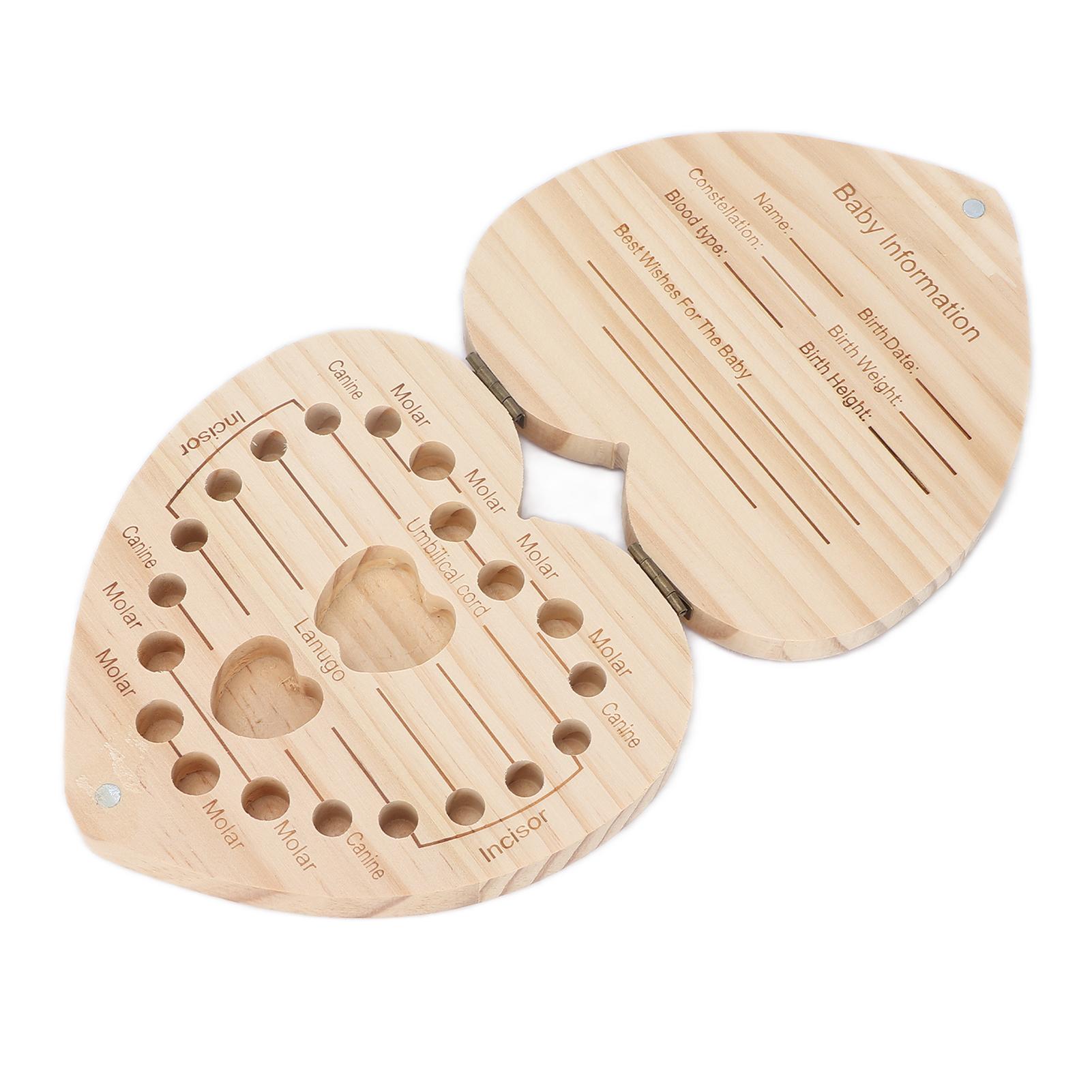 

Коробка для детских зубов, деревянная, индивидуальные отверстия, молочные зубы, органайзер для волос плода, детская подарочная коробка