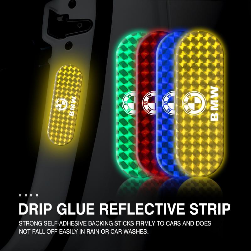 FA3-Car Reflective Safety Strip Sticker Rearview Mirror Warning Tape For BMW M Performance E36 E46 E60 E90 E91 E92 E93 F30 F20