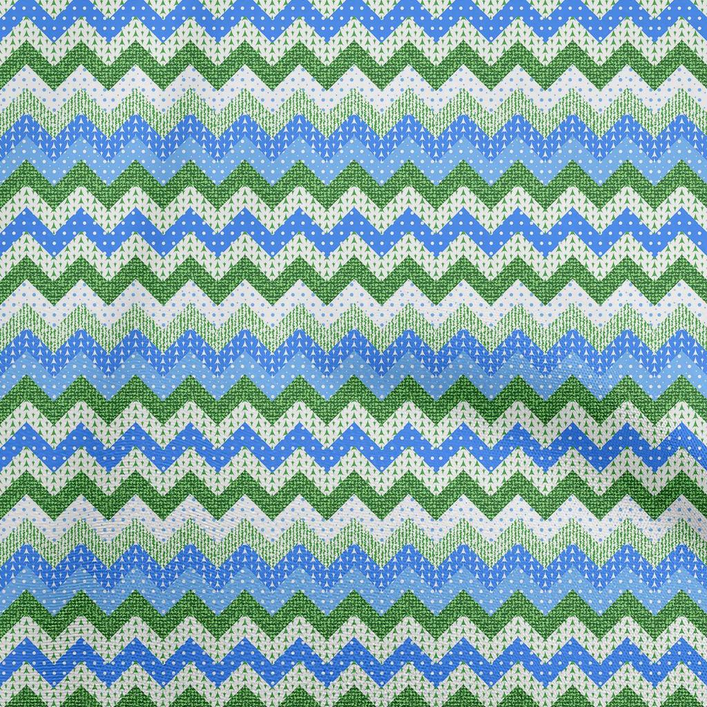 oneOone Cotton Flex Light Blue Fabric Chevron Craft Projects Decor Fabric Printed By The Yard 40 Inch