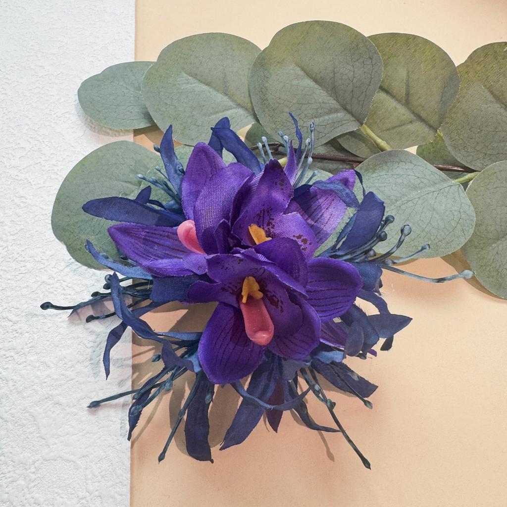 Large Sweet Equinox Flower Hair Clips Simulated Orchid Flower Hair Pins Beach Hawaii Vacation Foral Hair Clips Hair Accessories