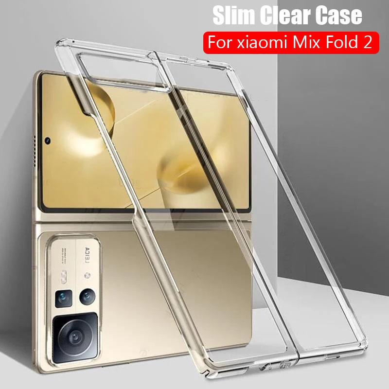 Case For Phone Yulin-003 For Xiaomi Mix Fold 2 Fold2 5G Slim Hard Pc Clear Transparent Phone Case Shockproof Back Cover Case Fundas Capa