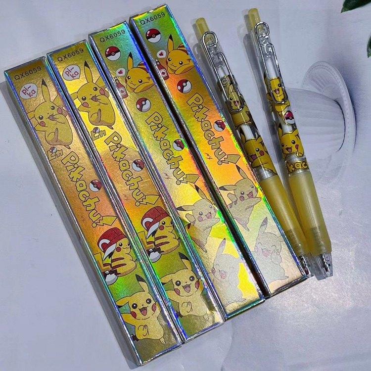 6pcs Pokemon Pikachu Gel Pens Blind Box 0.5mm Balck Signature Penkawaii Stationery Anime School Supplies Creative Gifts