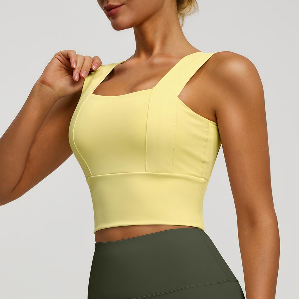 Reggiseno Sportivo con Spalline Larghe Schiena Bella Antiurto Anti-Caduta per Corsa Fitness Push Up