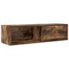 VidaXL Meuble TV chêne fumé 100x31x25,5 cm bois d'ingénierie, banc TV, meuble hifi, centre de divertissement, buffet TV, 861480