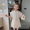 Girls Summer Short Sleeve Hanfu Dress Comfortable Traditional Outfit