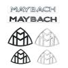 1pcs 3D ABS Side Emblem Car GLS GLE S500 Logo for Maybach sticker Rear Bumper tail door trunk sticker Emblem styling Accessories gdo2