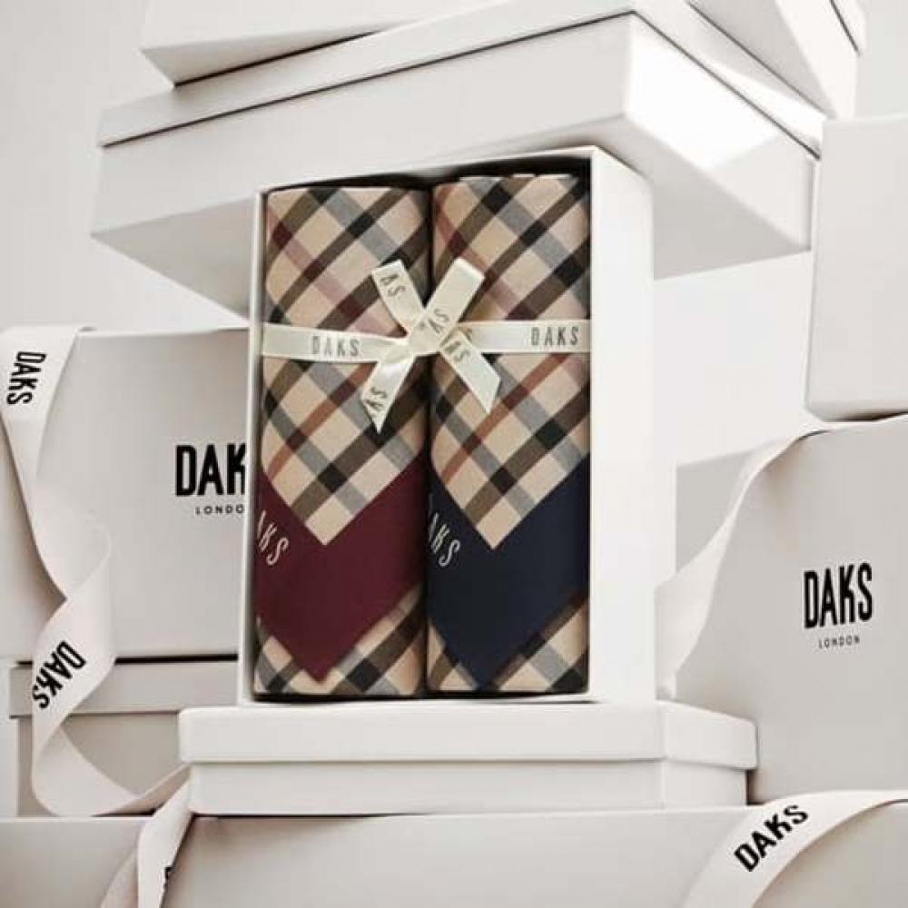 Daks Cotton Handkerchief Set House Check Red Blue Dcha6f001n2 Single option