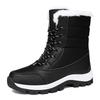 Fashion Waterproof Winter Boots Plush Women Mid-Calf Boots Cold-Proof Long Boot Outdoor Snow Boot Warm Women Shoes Botas Para Hombre
