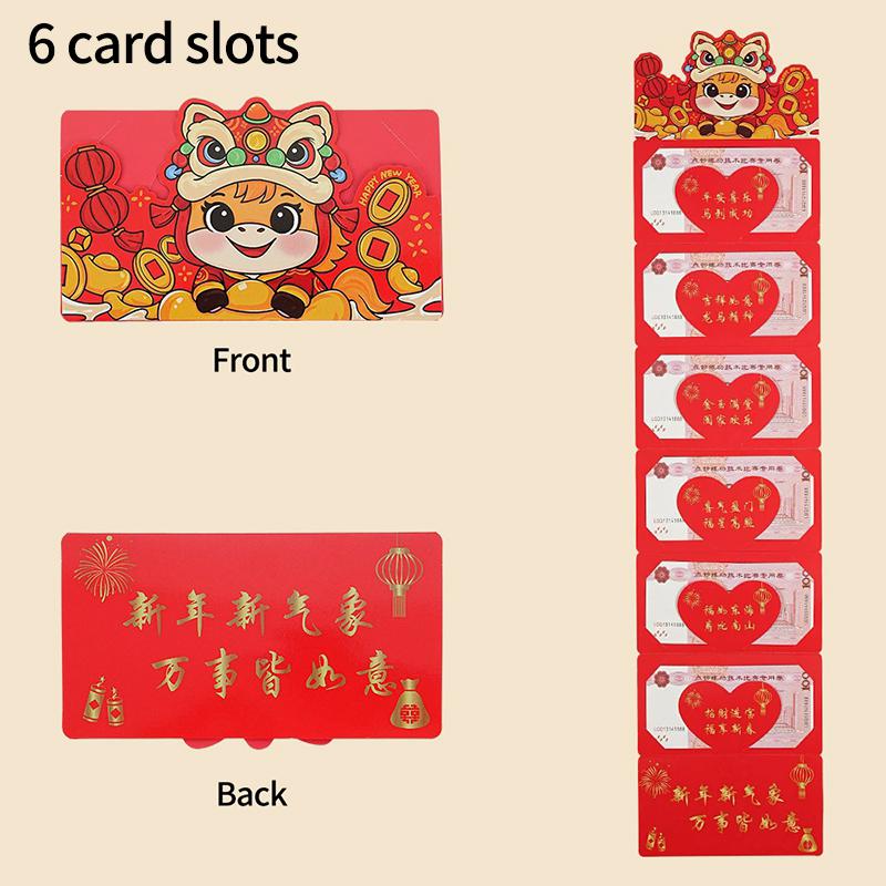 3D Chinese Traditional Red Envelopes Chinese New Year 2025 Money Packet Chinese Spring Festival Money Bag Hongbao for Kids