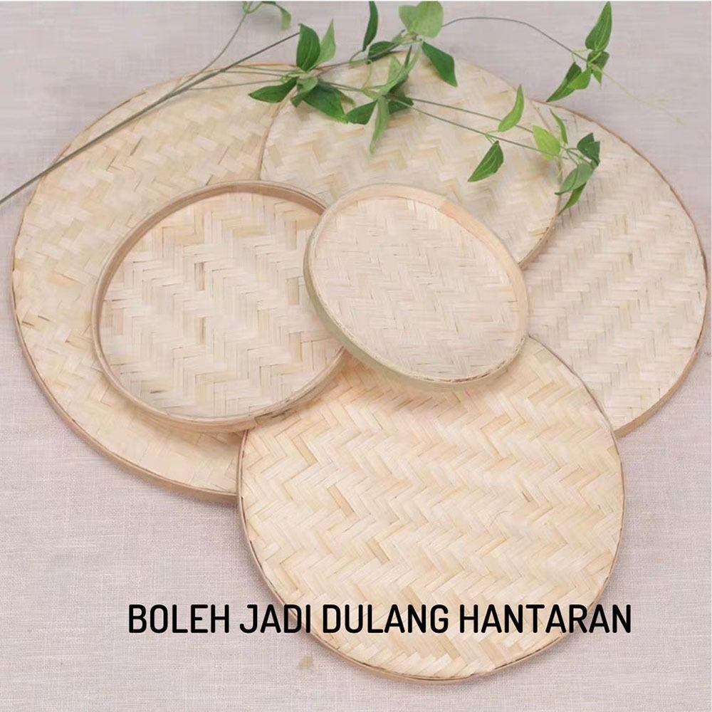 1Pcs 4 Size Bamboo Sieve DIY Decorative Dessert Plate Durable Kitchen Storage Tray