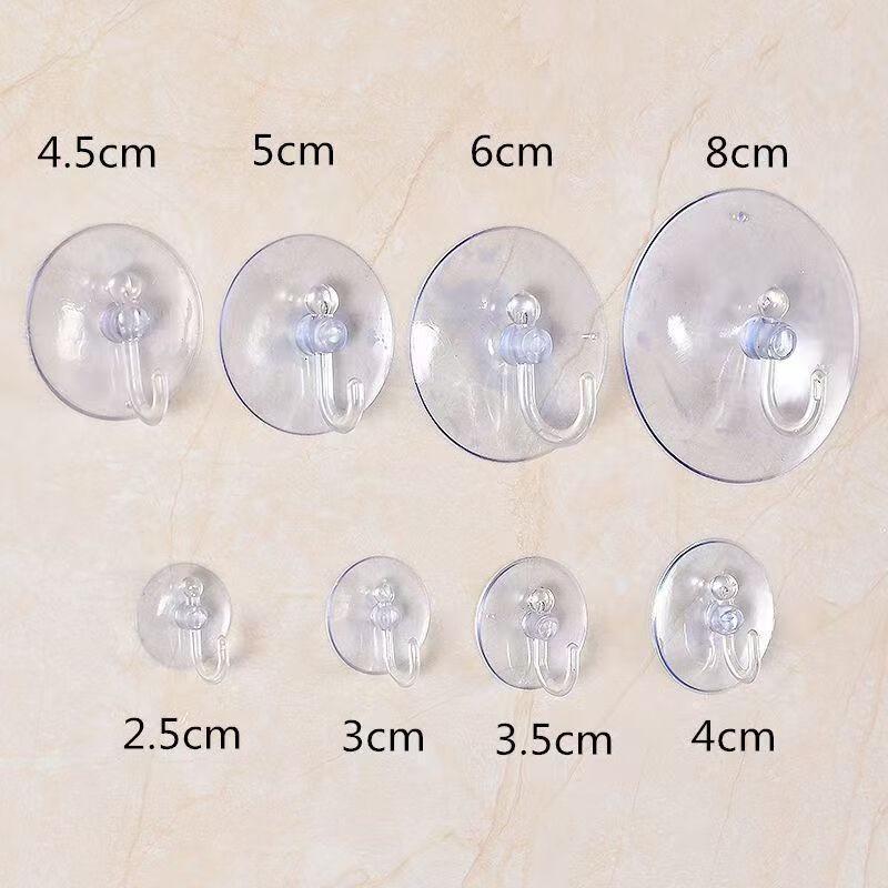 Kapa Bear Transparent Suction Cup Hooks