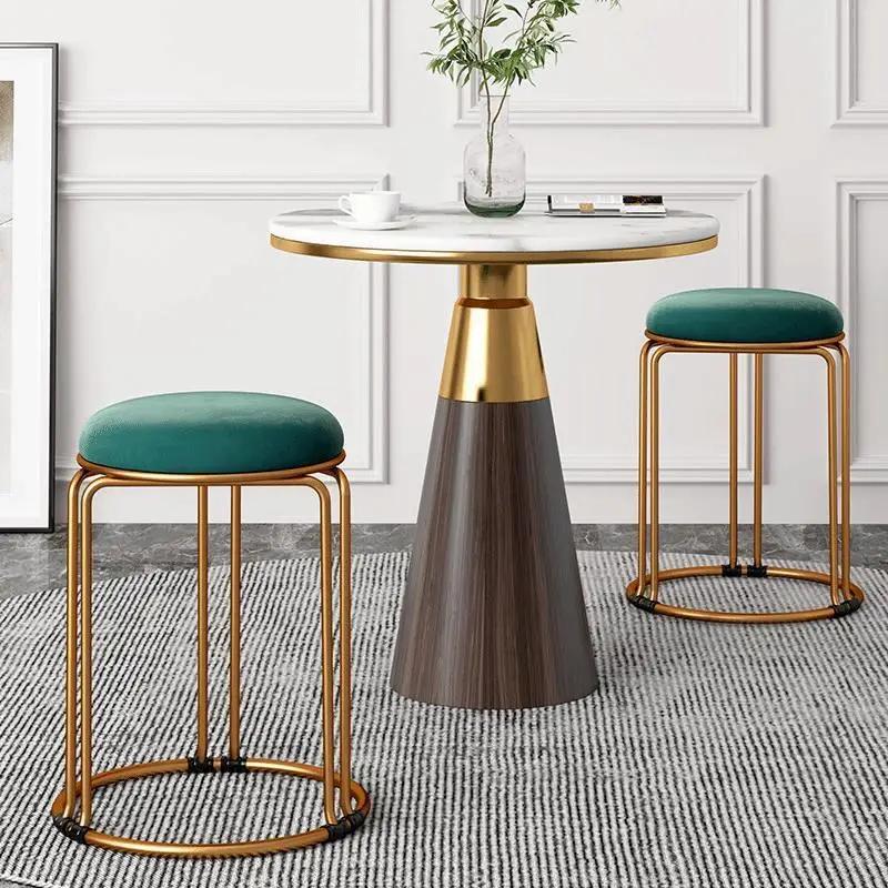 Nordic Economical Round Stool – Modern Simple Light Luxury Low Stool, Suitable as Dining Table Bench & Household Seat