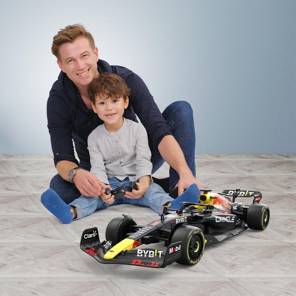 Red Bull F1 Race 118 Scale RC Racing Car, Rastar 2022 Oracle Red Bull Race F1 Remote Control Car Red Bull Equation RB 18 2022 Sergio Perez, Navy Blue