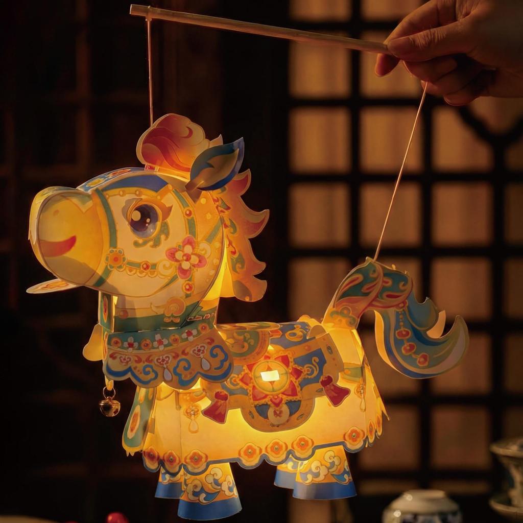 DIY Lantern Handmade Material Package Chinese Horse Year Spring Festival Decor