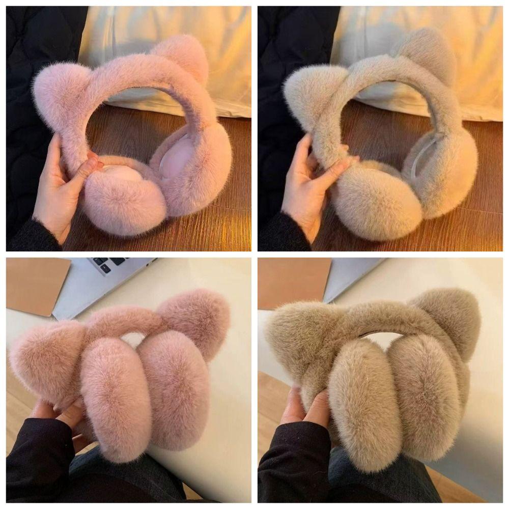 Thicken Cat Earmuffs Foldable Cute Ear Cover Kawaii Cold-proof Ear Mask  Riding