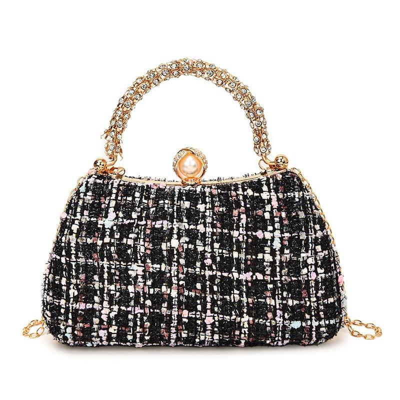 Bag Women's New Full Diamond Fashion High-end Women's Chain Bag High-end Sense Versatile Diagonal Span Bag