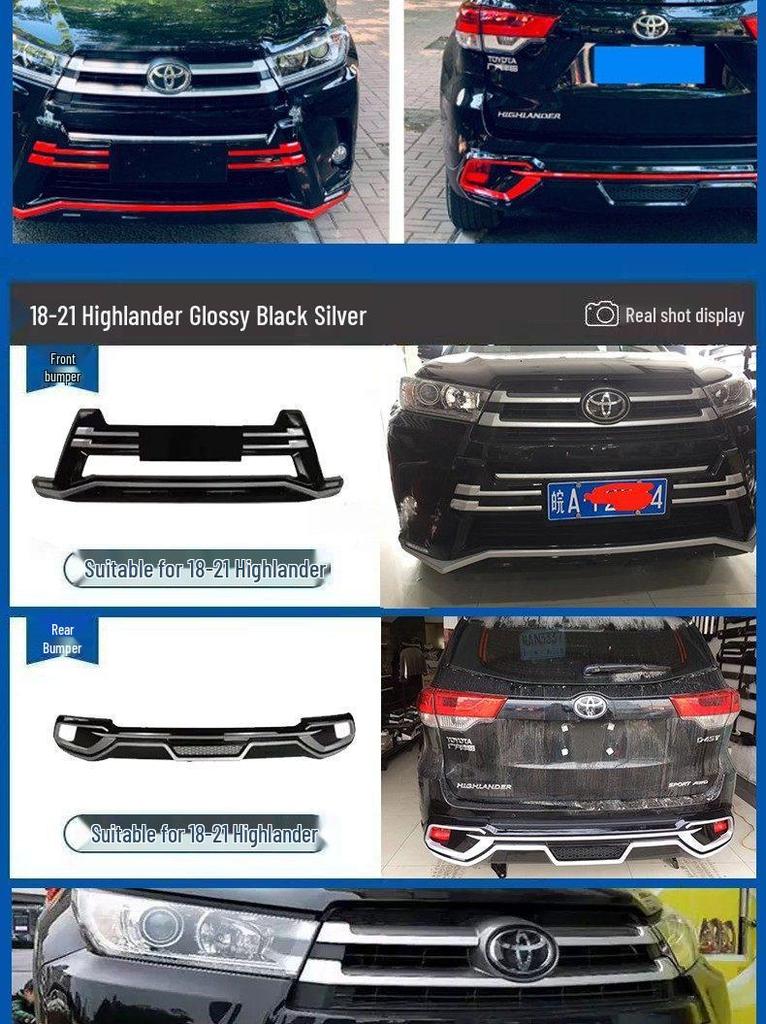 Toyota Highlander 2018-2021 Front Bumper Guard & Body Kit