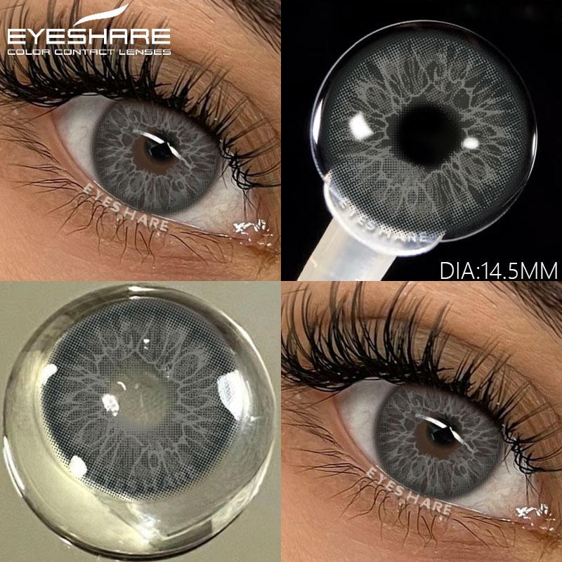 Natural Color Contacts Lenses for Eyes 1 Pair Colorful Beautiful Pupil Blue Colored Lenses Brown Eyes Contact