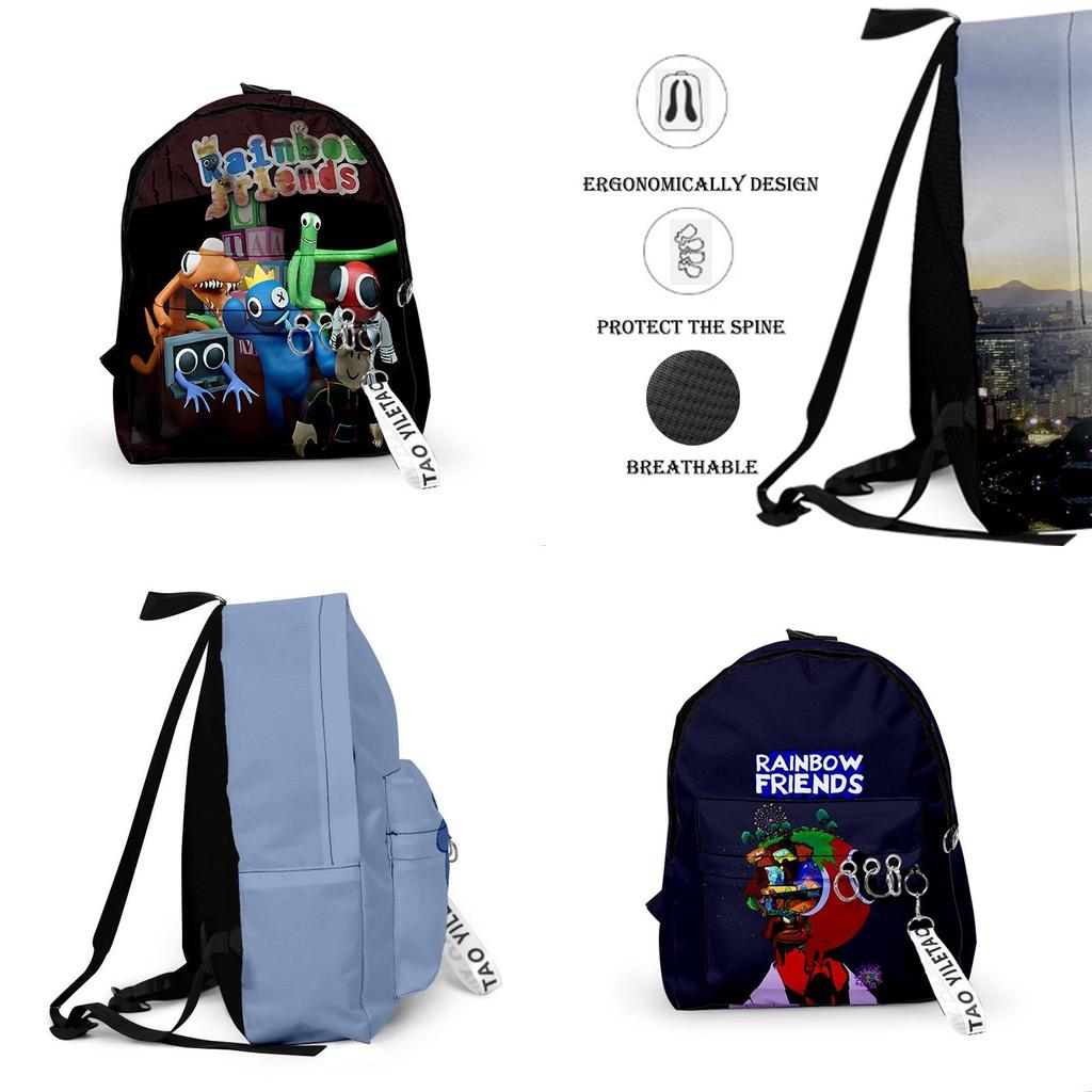 Roblox Rainbow Friends Robuster Polyester-Rucksack Schultasche Reise Weihnachtsgeschenk