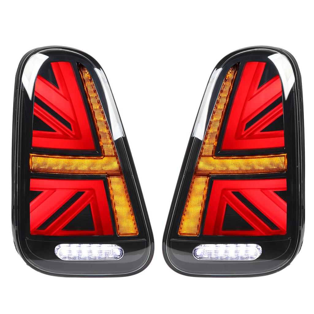 Full LED Union Jack Tail Lights With Dynamic Turn Signal Rear Brake Lamp for Cooper R50 R52 R53