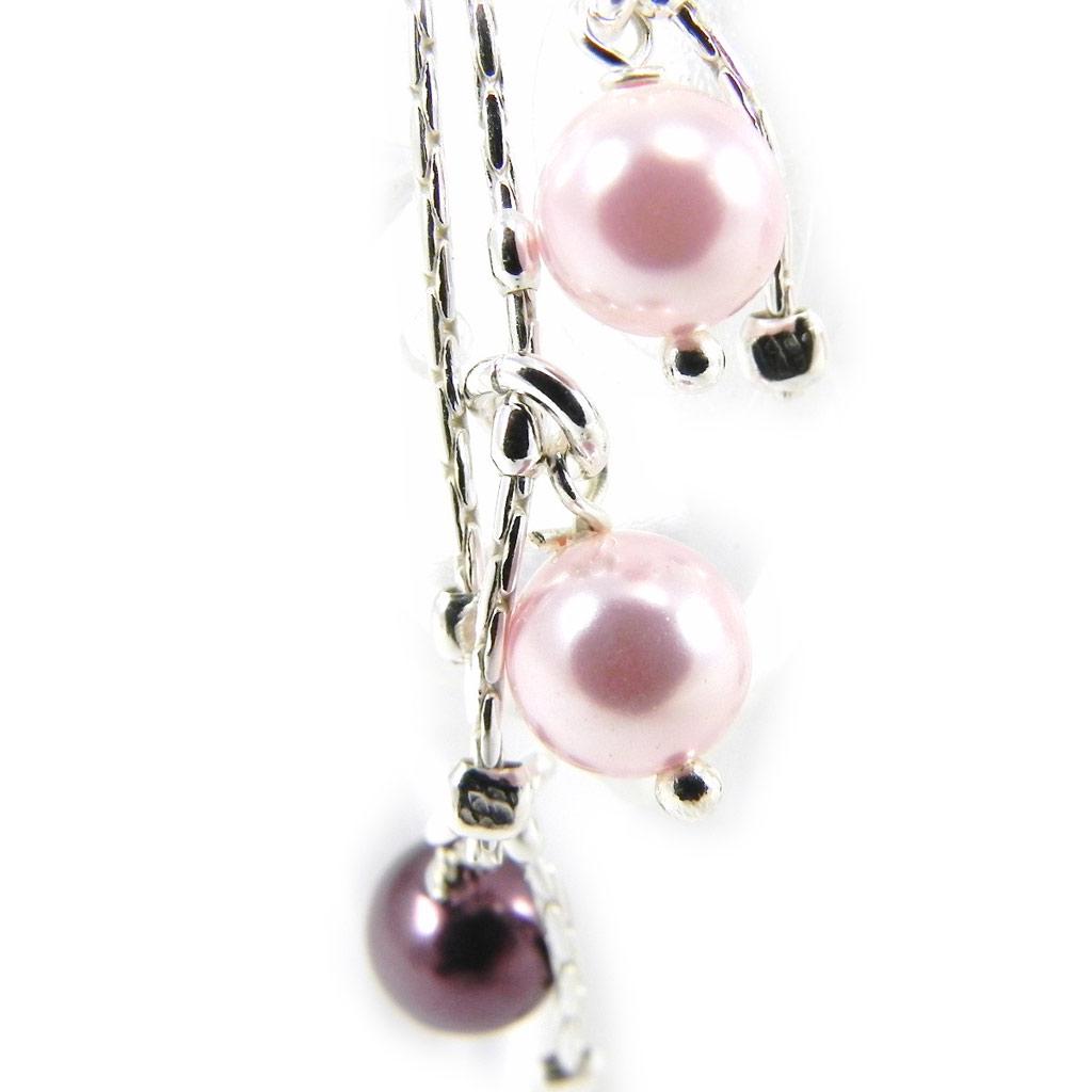 Les Trésors De Lily [G1947] - Boucles Argent 'Sissi' rose violet
