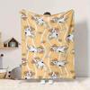 1pc Puppy Bone Lightweight Flannel Blanket, Comfortable and Warm Blanket, for Office and Camping Sofa Bed, Livingroom148