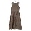 MARIHA Grey Cotton Sleeveless Dress Dress 38 greigeUsed