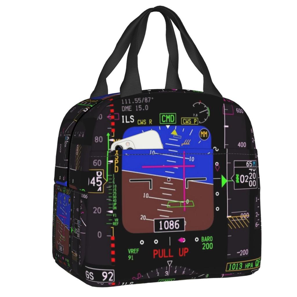 Custom Keep Calm And Trust The Pilot Insulated Lunch Bag for Women Portable Aviation Airplane Thermal Cooler Lunch Tote