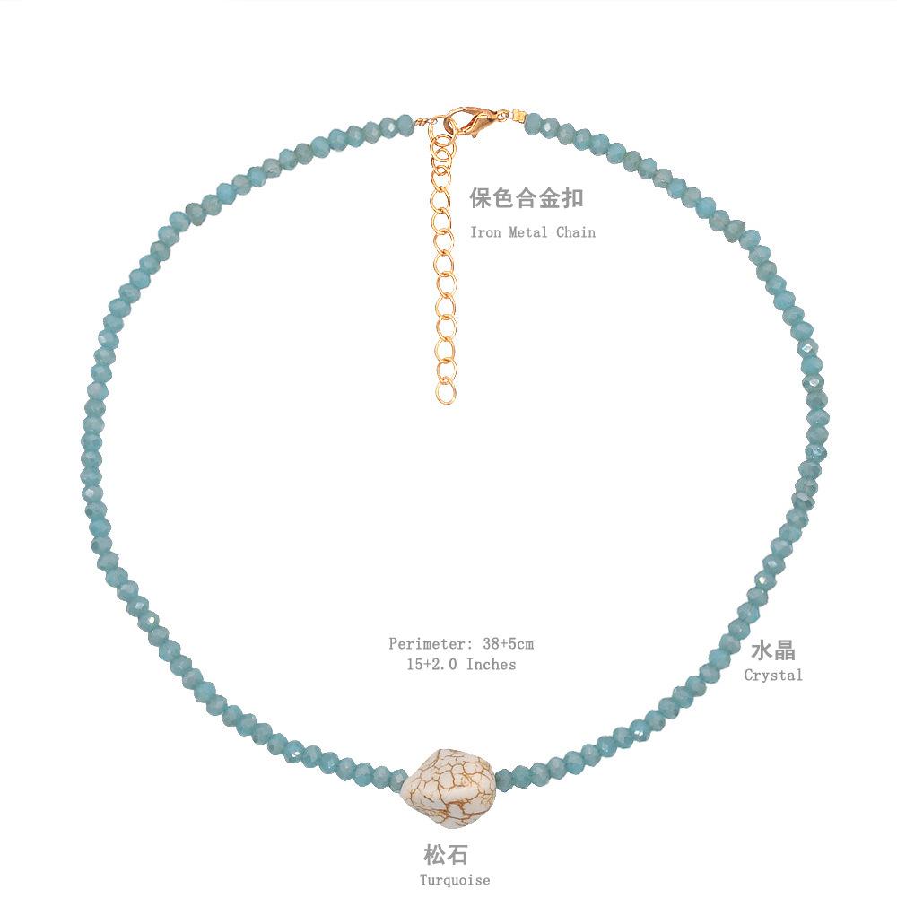 

Ожерелье из бисера с синим рисом в стиле бохо, ручная работа, женская универсальная цепочка на ключицу N2358-01