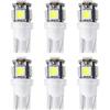 Cciyu License Plate Light, T10 W5W Wedge 168 194 LED Bulb for Interior Dome Map Lights Courtesy Light 6000K Xenon W hite,6Pack