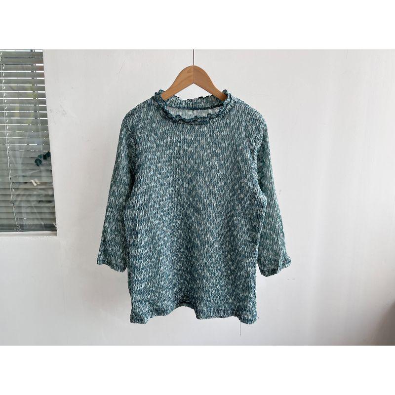 

Немного дефектная Стильная Летняя Футболка с Рукавами Средней Длины, Свободная, Стройнящая и Простая, Повседневная и Удобная, с Круглым Вырезом, Элегантная, для Внутренней Носки Y2 Green M