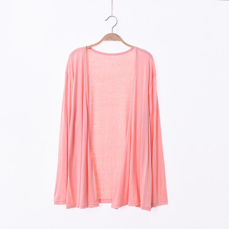 Plus Size Spring/Summer Sun Protection Modal Beach Cover-Up Cardigan for Women