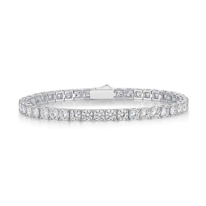 Sterling Tennis Bracelet Women Men With Moissanite Stones Adjustable Length 16.5cm To 20cm Geometric Design