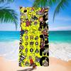 New Anime Character Printed Microfiber Beach Towel Quick Dry Water Absorbent Bath Towel