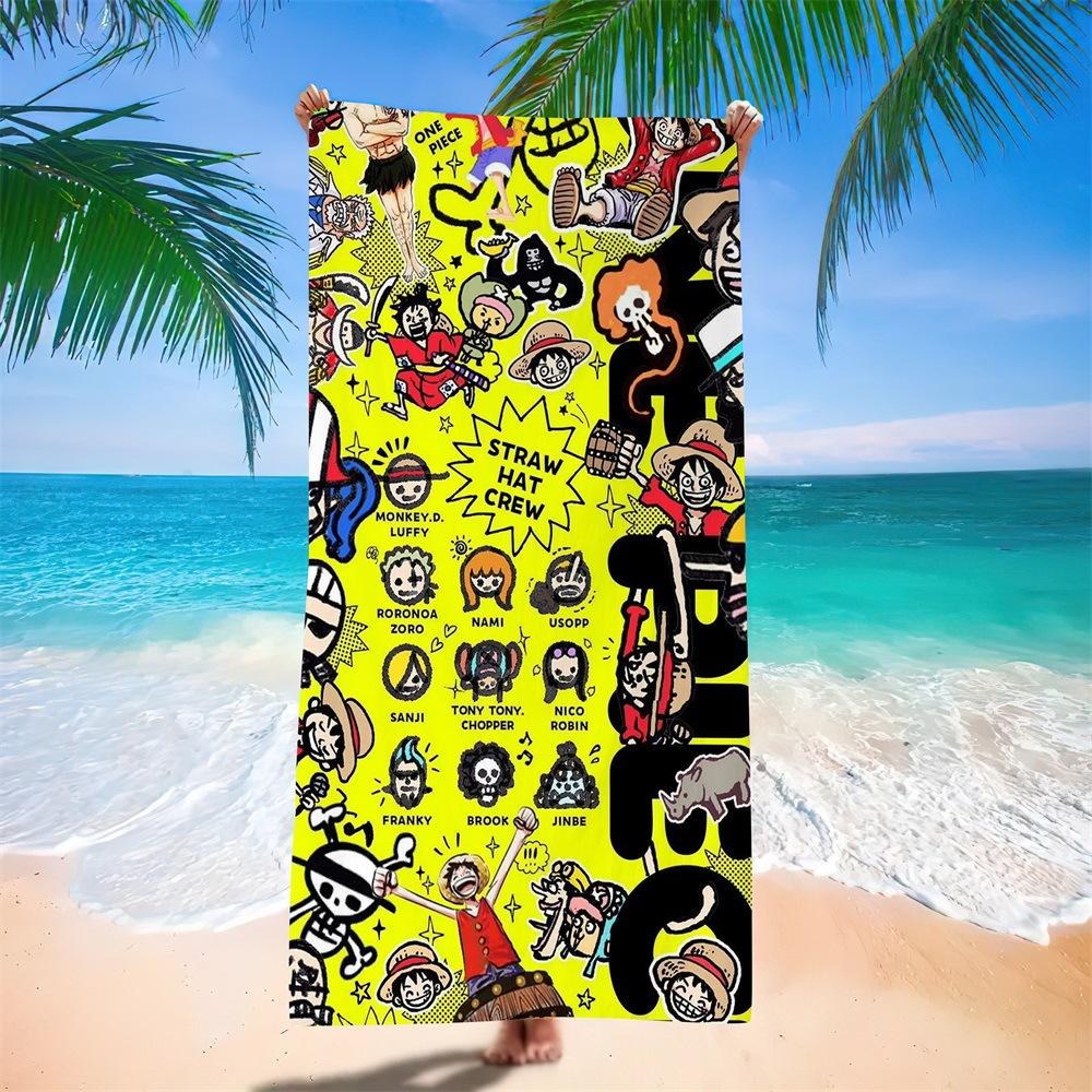 New Anime Character Printed Microfiber Beach Towel Quick Dry Water Absorbent Bath Towel