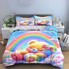 "Rainbow Teddy Bear Gift Set" Multiple sizes kid's and adults' bedroom Exquisite 3PC bedding set, gift