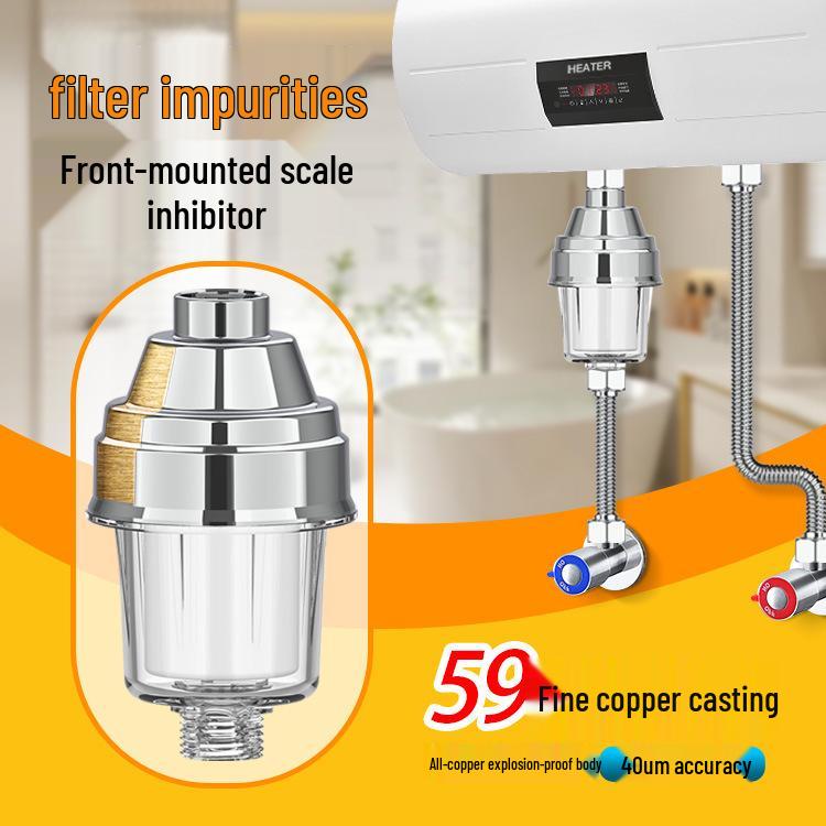 Copper Lid Electric Water Heater Pre-filter with Universal Screw Thread Stainless Steel Filter