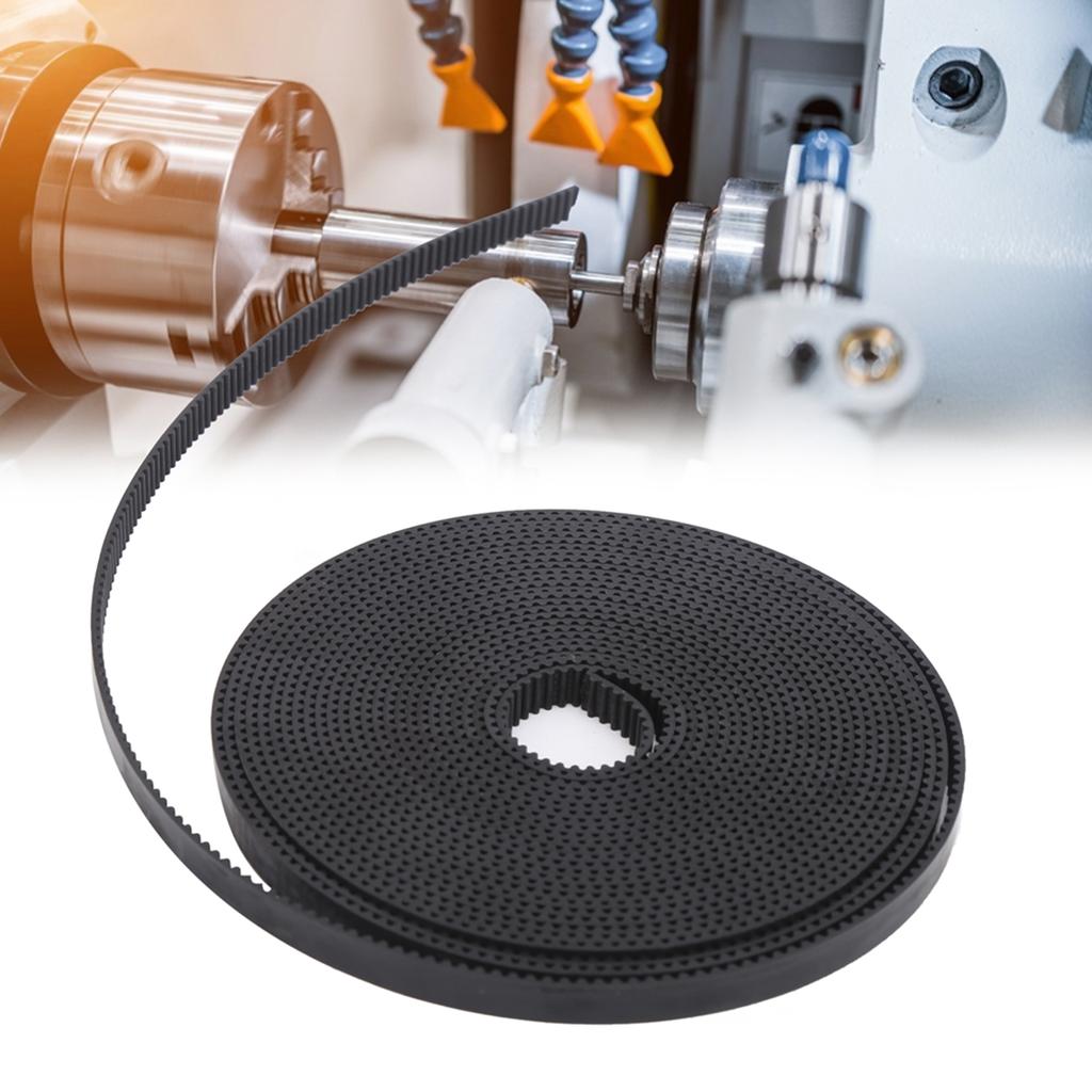 2GT‑6mm PU Timing Belt with Steel Synchronous Belts Industrial Supply Black